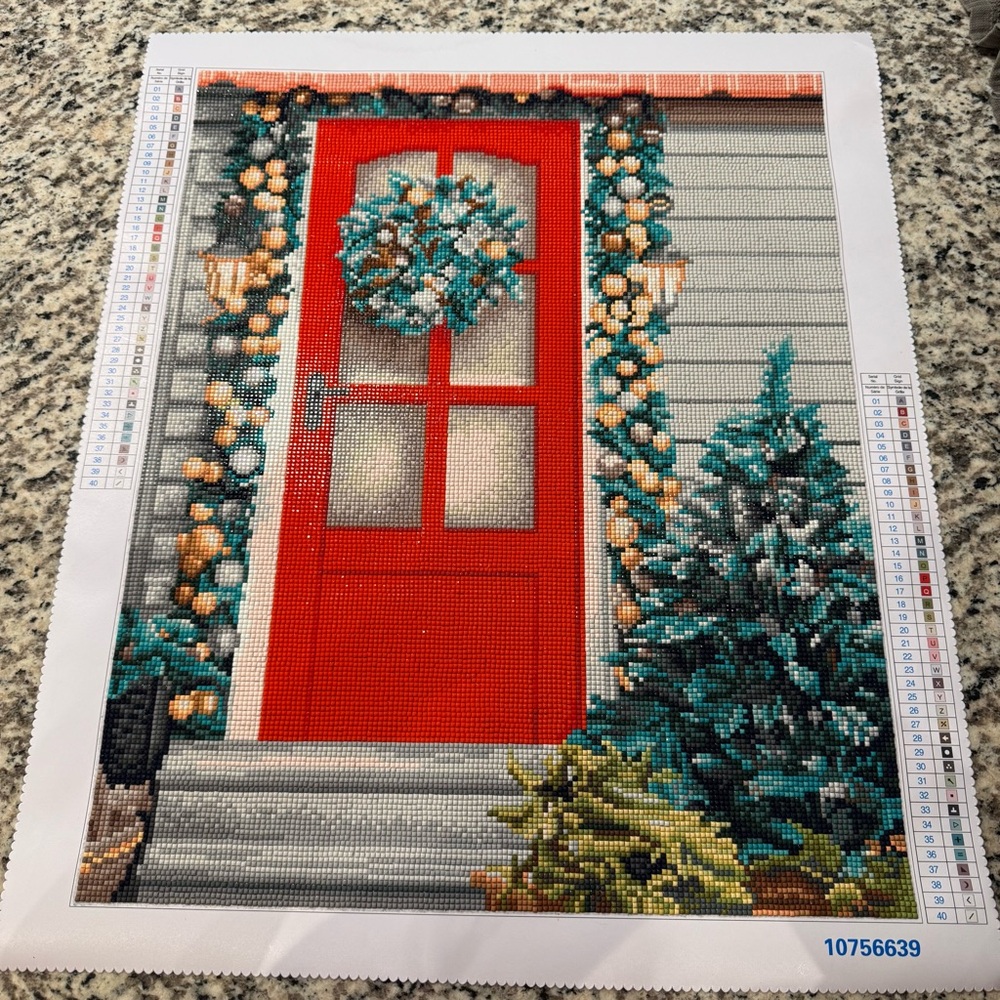 Diamond Art Christmas Square Drill Completed/Unframed/Sealed